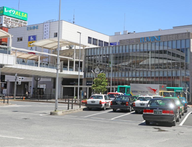 川越駅西口すぐの歯医者、グリーン歯科・矯正歯科のアクセス